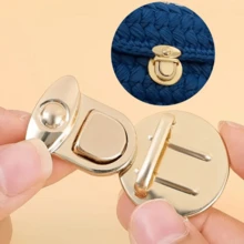 2Pcs Metal Folding Lock Clasp, Suitable For Handbags, Wallets And Other Bags Closure, With Lock Clasp, Snap Button And Other Accessories, Suitable For Wallets And Other Small Metal Buckles - Multiple Styles - View 12