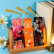 Thẻ đánh dấu sách bằng acrylic hình logo đội Fox Sports có tua rua - Thiết kế in hình nhân vật và số áo đấu, quà tặng lý tưởng cho người yêu sách và người hâm mộ thể thao. - Hình chữ nhật - Xem 12