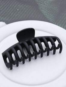 4pcs Solid Color Hair Claw Clips, Large Non-Slip Hollow Design, Suitable For Thick Hair, Women's Daily Casual Makeup Hair Accessories - Multicolor - View 6