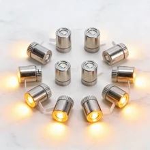 12pcs Compact Durable LED Spotlights Innovative Battery Powered Base Warm White Mini Lights Suitable For Dollhouse Lighting, Jewelry Display Case, Balloon Lighting, Party Decoration, Holiday Decoration, Birthday Decoration - Multi-color light - View 14