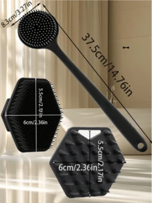 Bộ 4 món gồm bàn chải massage lưng bằng silicon và găng tay tắm mềm mại, dụng cụ cạo tẩy tế bào chết toàn thân và bàn chải tắm tạo bọt cực mạnh, dụng cụ làm sạch cơ thể tạo bọt phong phú. - Nhiều màu - Xem 6