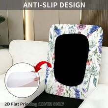 1pc/2pcs/6pcs/8pcs Set Floral & Plant Digital Print Outdoor Sofa Cover (Sofa Cover Only, Sofa Not Included), Protect Sofa Furniture, Home Decor, Machine Washable Patio Cushion Cover With Elastic Hem, Outdoor Sofa Seat Cushion Cover, Patio Furniture Cover, Living Room Furniture Protector, Suitable For Garden, Park, Indoor & Outdoor Sofa Cushion, Sectional Sofa And Armchair - B - View 9