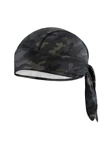 Musion 1 pieza Gorra de calavera de malla transpirable con camuflaje, forro interior de casco de ciclismo que absorbe el sudor, diadema con cordón de secado rápido, para actividades al aire libre para hombres - Multicolor - Ver 15