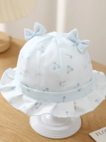 Floral Baby Hat, Infant Bucket Hat, Cute Princess Style Sun Hat For Newborn 0-3 Months - Multicolor - View 8