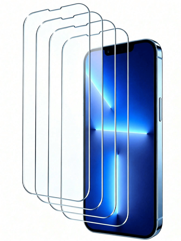 4pcs Screen Protector Film Compatible With IPhone 17 16 15 14 13 12 11 Pro Max 17e 16e SE3 SE2 8 7 6 Plus 13Mini 12Mini 17e 16e Air, High-Definition Tempered Glass, Durable Anti-Scratch, Shell-Friendly, Anti-Fingerprint Waterproof Mobile Phone Accessories, 9H Hardness, Full Transparent Protective Film For IPhone