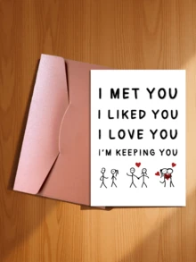 1/2pcs "I Love You, Love You, Cherish You" Anniversary And Love Celebration Greeting Cards - A - View 7