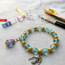 青少年DIY手工串珠手工套裝,製作客製化串珠項鍊與手鍊,可DIY毛絨動物項圈,女孩手工珠寶禮品套裝 - 彩色 - 查看 2