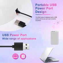 54W UV LED Nail Light LKE, UV Nail Dryer USB Portable For Gel Nails With Auto Sensor And 3 Timer Settings, Professional Gel Polish Nail Art Tools, Ideal Graduation Gift, Black White - 黑與白 - 查看 8