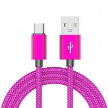 3条装 USB-A 转 USB-C 快速充电数据线 [1米/2米/3米] 尼龙编织 Type-C 同步线。兼容三星 Galaxy A14 5G/A13/A54/A53/A23/A24/A03s/S23/S22 Ultra/S21/S20；也兼容 16/15 系列和各种安卓智能手机。适用于 Type-C 充电器。 - 彩色 - 查看 24