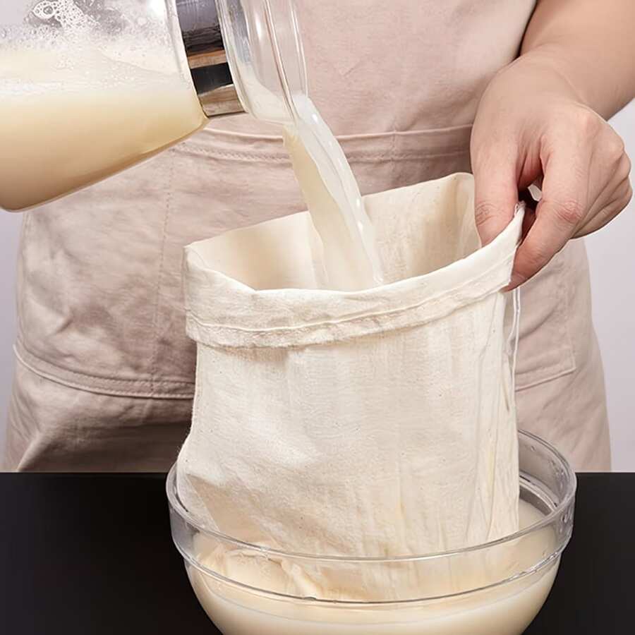 4 Reusable Cheesecloth Filter Bags - 4 Sizes, Kitchen Essential - For Filtering, Cooking, Baking, Yogurt, Juice, Wine Filtration And Cheese Making - Fabric Filter Bags With Drawstring Closure, Kitchen Essential