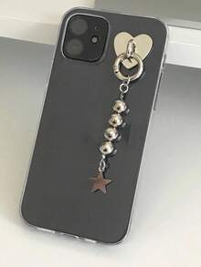 2pcs DIY Cell Phone Strap Heart Shaped Ring Buckle - Gold - View 2