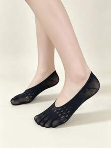 1/5 Pairs Summer Thin Starry Sky Invisible Five-Finger Boat Socks (Socks Not Included) - Multicolor - View 5