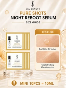 Tinh chất dưỡng da ban đêm YSL Pure Shots Night Reboot Serum, 30ml (dung tích lớn) / 7ml (dung tích du lịch) / 10 chai mini 1ml, kết cấu dầu-nước kép, thấm nhanh, ổn định và tái tạo da, làm sáng và tăng cường độ rạng rỡ, dưỡng ẩm sâu, phục hồi hàng rào bảo vệ da, cải thiện tình trạng da xỉn màu, kết cấu nhẹ không nhờn rít, phù hợp với mọi loại da, đặc biệt là da xỉn màu, nhạy cảm và hỗn hợp. Sử dụng ban đêm và hàng ngày, quà tặng ngày lễ Giáng sinh, Valentine. - Tinh chất dưỡng da ban đêm YSL Saint Laurent Night Queen - Xem 13