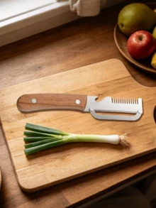 Custom 1/5/10pcs Multi-Functional Stainless Steel Vegetable Peeler With Grater And Bottle Opener, Stainless Steel Kitchen Peeler, Handheld With Wooden Handle, Practical Kitchen Tool, Suitable For Kitchen, Camping, And Travel Use - Multicolor - View 4