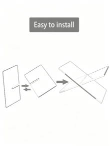 1pc Transparent Acrylic X-Shaped Reading Book Stand, Ins Style Desktop Book Holder, High-Aesthetic Book Display Rack, High-Transparency Thickened Desktop Display Stand, Minimalist Home Office Reading Support Rack, Suitable For Recipe Books, Art Books, Albums, Study Room And Home Office - Transparent - View 11