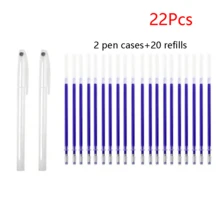 11/22/44Pcs 20pcs Mixed Color High Temperature Disappearing Fabric Marker Refills With 4pcs Pen Case, Heat Erasable Pens, Fabric Marker Pens, For Tailoring Sewing And Quilting Clothing (Red Refill Color Random), Back To School - Multicolor - View 24