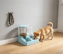 HOMYGO 2-In-1 Pet Water And Food Dispenser, 1.5L + 1L Automatic Feeder And Waterer For Cats And Small Dogs, Spill-Proof Design And Easy To Clean - 1.5L+1L - 查看 3