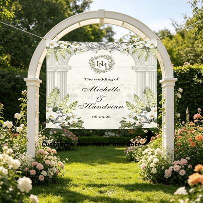 1pc Customized Personalized Text Name Tapestry, Suitable For Birthday, Wedding, Halloween, Christmas, Party, Father's Day/Mother's Day, Home Decor, Bedroom Aesthetic, Room Decor, Bedroom Decoration, Multi-Functional Decorative Tapestry, Birthday Tapestry, Party Tapestry, Bachelor Party, Wedding, Travel, Classroom Tapestry