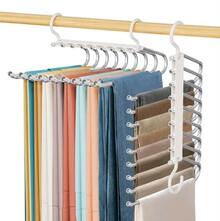 Percha para pantalones de 9 capas (2 unidades), perchaahorradora de espacio, estante de ropa multifuncional, organizadorde armario para pantalones, vaqueros, leggings y faldas, regalo deverano - Übersicht 1