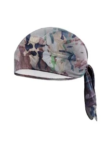Musion 1 pieza Gorra de calavera de malla transpirable con camuflaje, forro interior de casco de ciclismo que absorbe el sudor, diadema con cordón de secado rápido, para actividades al aire libre para hombres - Multicolor - Ver 20