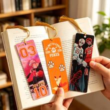 Thẻ đánh dấu sách bằng acrylic hình logo đội Fox Sports có tua rua - Thiết kế in hình nhân vật và số áo đấu, quà tặng lý tưởng cho người yêu sách và người hâm mộ thể thao. - Hình chữ nhật - Xem 11