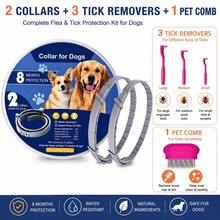 6-Piece Set Of Adjustable Pet Mosquito Repellent Collars (Including Pet Comb, Clip).Suitable For Dogs, Cats, Small, Medium And Large Pets, Flea, Tick And Mite Repellent, Pet Supplies - Multicolor - View 1