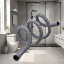 149,86 cm Tuyau de douche tressé en nylon, tuyau extra long et flexible avec raccords en ABS, étanche, résistant à haute pression, convient pour la mise à niveau de la salle de bain d'hôtel et de la maison, polyvalent pour la douche, les soins des animaux de compagnie, le nettoyage du sol et le lavage des toilettes, durable, résistant à la corrosion, facile à utiliser - A - Voir 2