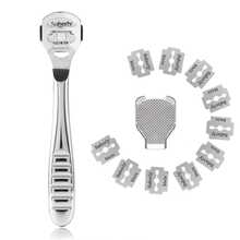 Stainless Steel Foot File With 10 Replacement Blades, Foot Exfoliating And Shaving Tool Set, Foot Cleaning Tool And Foot Trimmer Set, Exfoliating And Calluses - Multicolor - View 6