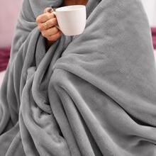 Microfiber Blanket Double And Queen Size Anti-Allergic Soft Extra Soft Flannel - 灰色 - 查看 2