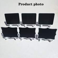 10pcs/5pcs/1pc Mini Chalkboard Display Panel Decor, Home Decor Signage, Mini Message Board Display Wooden Chalkboard, Suitable For Wedding, Baking Display, Hotel, Banquet, Dessert, Table Card, Mother's Day, Graduation - White Board With - View 5