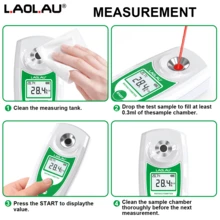 L.A.OL.A.U L.AOL.AU Digital Refractometer, Fruit Sugar Meter, High Precision 0-32% Brix Tester For Watermelon, Orange, Grape, Apple Sugar Content Measurement - One Size Fits All - View 9