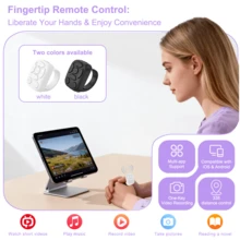 Multifunctional Wireless Remote Control, Compatible With Smartphone, Tablet, Camera Shutter, 30mAh Rechargeable - Multicolor J6 - View 10