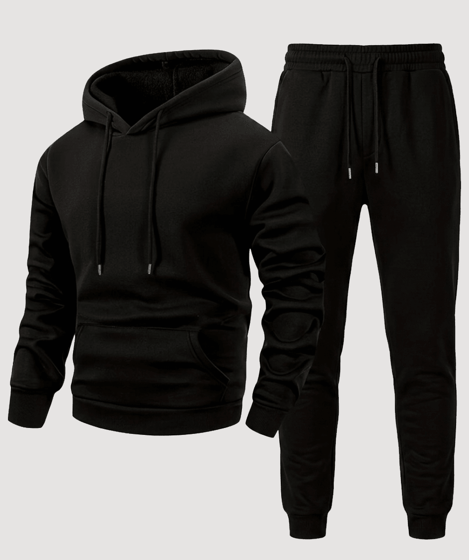 Conjunto Moletom Canguru + Calça Masculino Agasalho De Frio Streetwear Com Capuz E Bolso