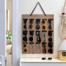Tas Penyimpanan Kacamata Gantung, Tas Organizer Kacamata, Dapat Dilipat 15 Slot, Kacamata Fashion, Kacamata Pelajar, Kacamata Minus, Rak Display Lensa Anti Gores, Desain Dua Warna, Rak Display Multi Slot, Penyimpanan Kacamata, Rak Organizer Kacamata Gantung - MultiWarna - View 7