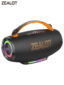 مكبر صوت ZEALOT S167 بقدرة خرج 100 واط، مكبر صوت لاسلكي محمول للخارج، صوت محيطي ثلاثي الأبعاد مع صدى قوي، وقت تشغيل يصل إلى 8 ساعات، يدعم الهواتف المحمولة والأجهزة اللوحية والكمبيوتر والتلفزيونات. وظيفة الاقتران المزدوج، مناسب للسيارات والأنشطة الخارجية والتخييم والشواطئ والتجمعات - مشاهدة 12