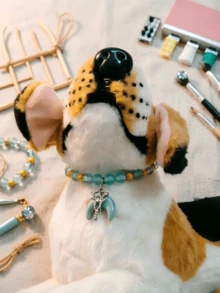 青少年DIY手工串珠手工套裝,製作客製化串珠項鍊與手鍊,可DIY毛絨動物項圈,女孩手工珠寶禮品套裝 - 彩色 - 查看 11