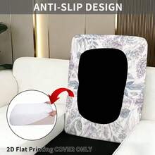 1pc/2pcs/6pcs/8pcs Set Floral & Plant Digital Print Outdoor Sofa Cover (Sofa Cover Only, Sofa Not Included), Protect Sofa Furniture, Home Decor, Machine Washable Patio Cushion Cover With Elastic Hem, Outdoor Sofa Seat Cushion Cover, Patio Furniture Cover, Living Room Furniture Protector, Suitable For Garden, Park, Indoor & Outdoor Sofa Cushion, Sectional Sofa And Armchair - B - View 4
