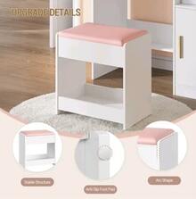 Taburetes de tocador - Rosa - Ver 2