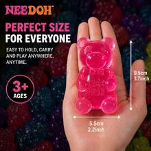 Đồ chơi dẻo hình gấu Schylling NeeDoh, đồ chơi bóp mềm trong suốt kiểu retro Kawaii, đồ chơi giảm căng thẳng mềm mại cho trẻ em và người lớn, phần thưởng trong lớp học, quà tặng tiệc tùng, quà sinh nhật mùa hè. - Nhiều màu - Xem 5