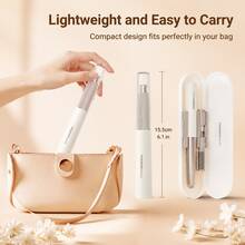 TOUCHBeauty 3-In-1 Electric Trimming Set/Face, Eyebrow, Nose, Ear, Body Hair Trimming, All-In-One Women's And Men's Dual Blade Battery-Powered Shaver - Light Grey - View 8