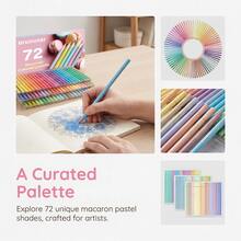 72 Soft Core Macaron Colored Pencils Set,Pastel Colors For Seamless Blending, Shading, And Sketching In Adult Coloring Books - 72種顏色 - 查看 4