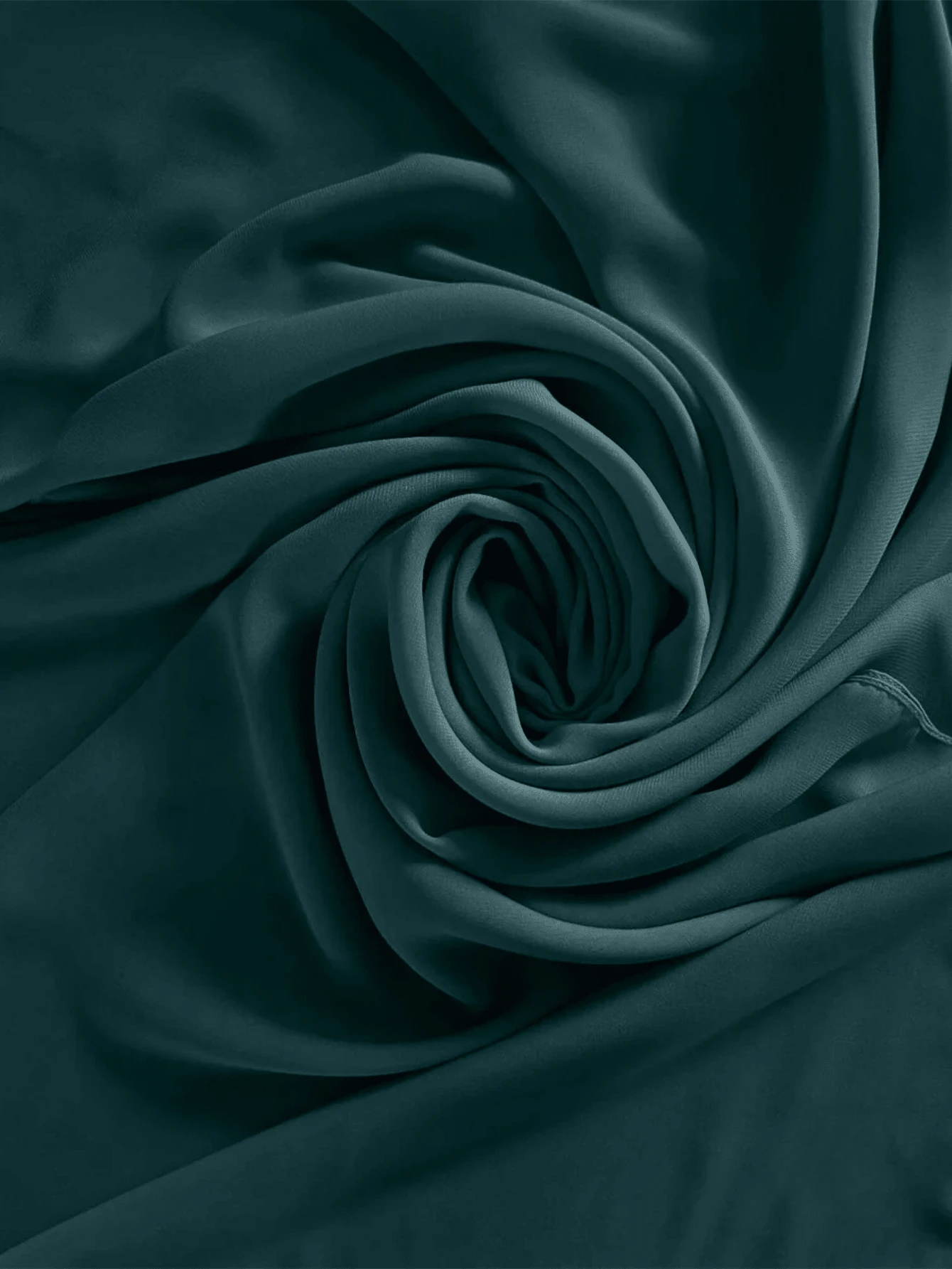 1pc Ladies Pleated Satin Scarf, Imitation Silk Scarf Accessory - Dark Green - View 1