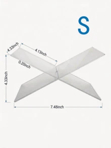 1pc Transparent Acrylic X-Shaped Reading Book Stand, Ins Style Desktop Book Holder, High-Aesthetic Book Display Rack, High-Transparency Thickened Desktop Display Stand, Minimalist Home Office Reading Support Rack, Suitable For Recipe Books, Art Books, Albums, Study Room And Home Office - Transparent - View 13