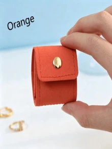 Minimalist Portable Compartment Jewelry Bag, Ring Storage Pouch, Small Travel Jewelry Organizer Bag For Earrings And Accessories - Multicolor - View 5