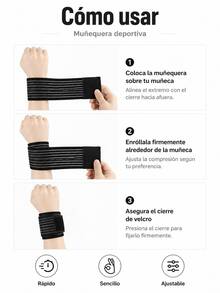 1 par de muñequeras deportivas, muñequeras para el síndrome del túnel carpiano, muñequeras elásticas de polímero transpirable de compresión, muñequeras deportivas elásticas transpirables unisex. - pulsera - Ver 4