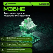 ATTACK SHARK M36HE Wired Gaming Keyboard: Single-Handed Keyboard, 8K Polling Rate, 128-Zone Scanning, 0.01ms RT Precision, 0.1ms Response Time, Custom Magnetic Fully Fluorinated Switches, Hot-Swappable Keycaps, Fashionable Compact Design - View 4