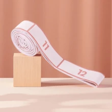 Segmented Scale Yoga Resistance Band, High Elasticity Wear-Resistant Polyester Resistance Band, Printed Upgraded Version, Precise Force Control With Segmented Scale, Soft And Non-Deforming, Suitable For Beginners Home Back Opening, Shaping, Stretching And Rehabilitation Fitness - Multicolor - View 9