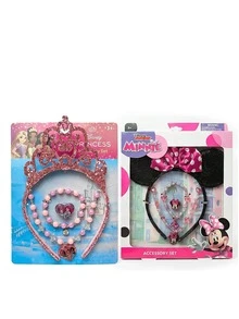 Disney Minnie Mouse Princess Tiara Headband Necklace Bracelet Ring Set & Headband Necklace Bracelet Box Set Bundle Set – Durable Kid- Materials, Easy To Wear, Costume Accessories, Kids Jewelry, Perfect Gift For Kids, Minnie Mouse Fan Gift, Birthday Party & Vacation Favor - Nhiều màu - Xem 2