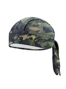 Musion 1 pieza Gorra de calavera de malla transpirable con camuflaje, forro interior de casco de ciclismo que absorbe el sudor, diadema con cordón de secado rápido, para actividades al aire libre para hombres - Multicolor - Ver 18