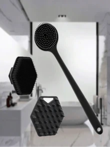 Bộ 4 món gồm bàn chải massage lưng bằng silicon và găng tay tắm mềm mại, dụng cụ cạo tẩy tế bào chết toàn thân và bàn chải tắm tạo bọt cực mạnh, dụng cụ làm sạch cơ thể tạo bọt phong phú. - Nhiều màu - Xem 1